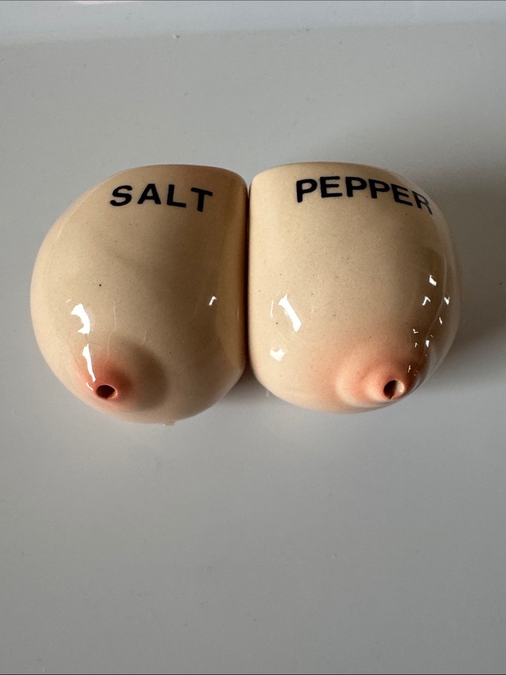 Vintage Novelty Boobie Salt & Pepper Shakers